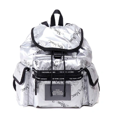 Marc Jacobs X New York Magazine The Ripstop Backpack In Silver