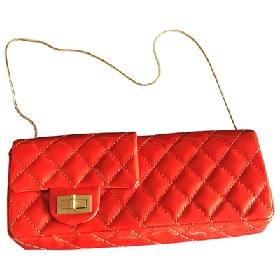 Pre-owned Chanel Red Patent Leather Clutch Bag