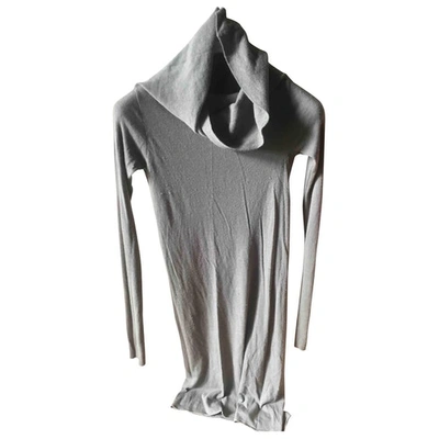 Pre-owned Rick Owens Cashmere Maxi Dress In Ecru