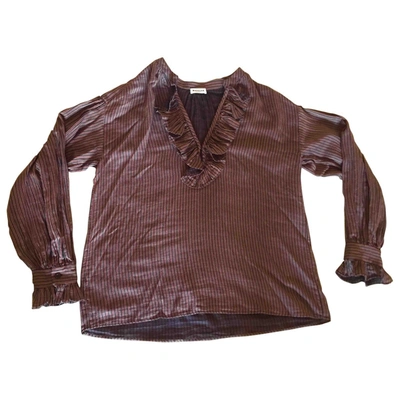 Pre-owned Masscob Brown Cotton Top