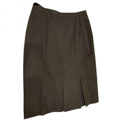Pre-owned Dior Wool Skirt In Black