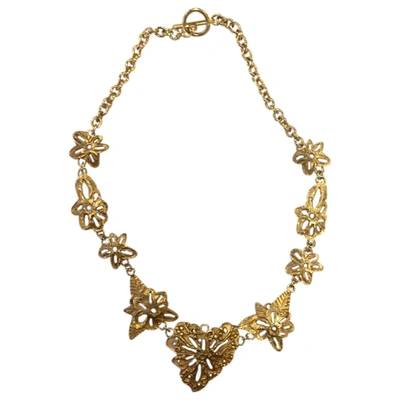 Pre-owned Christian Lacroix Gold Metal Necklace