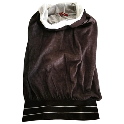 Pre-owned Max Mara Brown Cotton Top