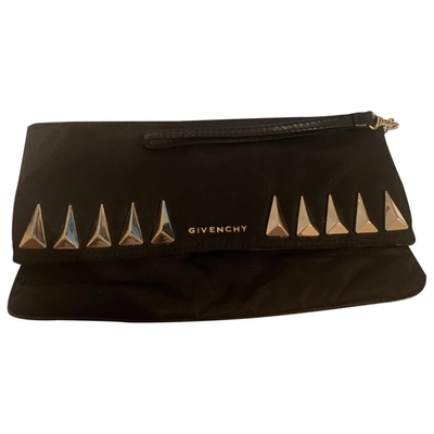 Pre-owned Givenchy Cloth Clutch Bag In Black