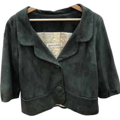 Pre-owned Simonetta Ravizza Green Suede Jacket