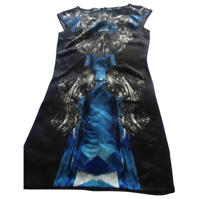 Pre-owned Just Cavalli Silk Mid-length Dress In Black