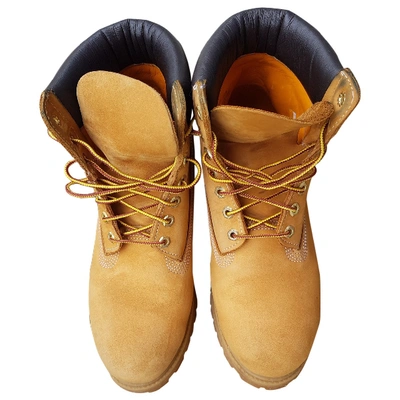 Pre-owned Timberland Yellow Leather Boots