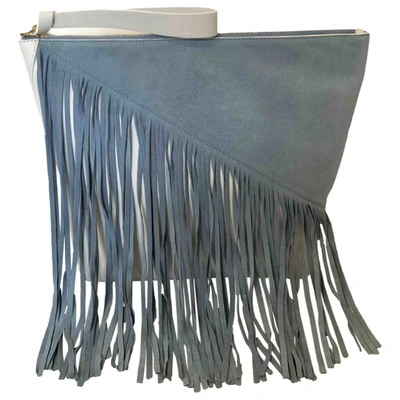 Pre-owned Diane Von Furstenberg Blue Leather Handbag