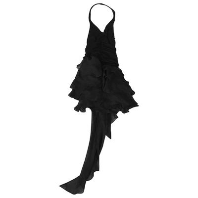 Pre-owned Bcbg Max Azria Black Silk Dress