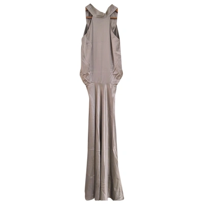 Pre-owned Emporio Armani Silver Silk Dress