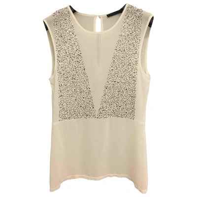 Pre-owned Pinko Silk Vest In White