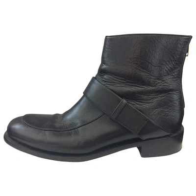 Pre-owned Marni Leather Ankle Boots In Black