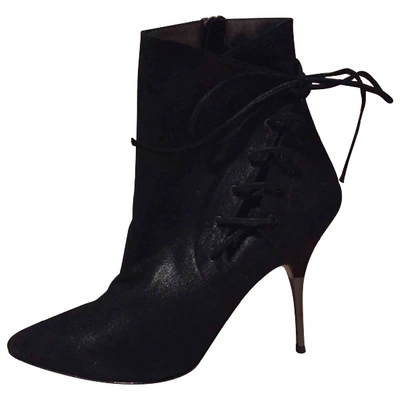 Pre-owned Rodolphe Menudier Lace Up Boots In Black