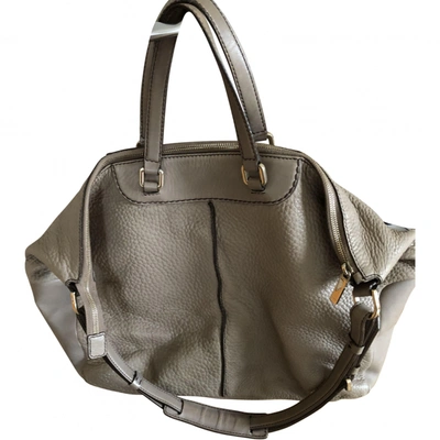 Pre-owned Tod's Grey Leather Handbag