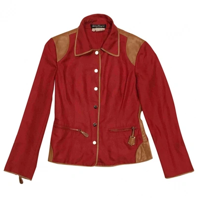 Pre-owned Ferragamo Jacket In Red