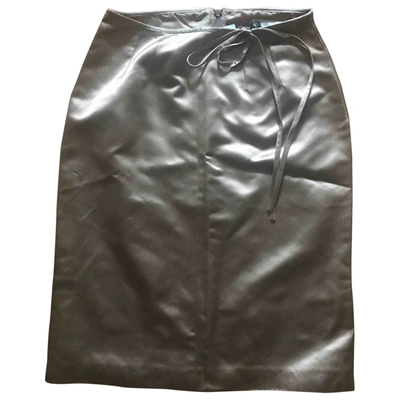 Pre-owned Blumarine Silk Skirt Suit In Beige