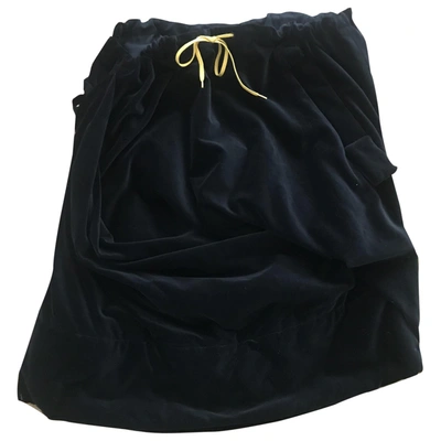 Pre-owned Bernhard Willhelm Velvet Mid-length Skirt In Black