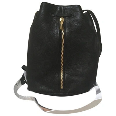 Pre-owned Elizabeth And James Black Leather Backpack