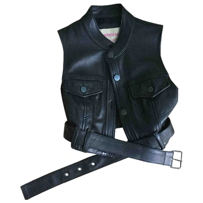 Pre-owned Simonetta Ravizza Black Leather  Top