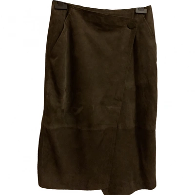 Pre-owned Whistles Mid-length Skirt In Khaki
