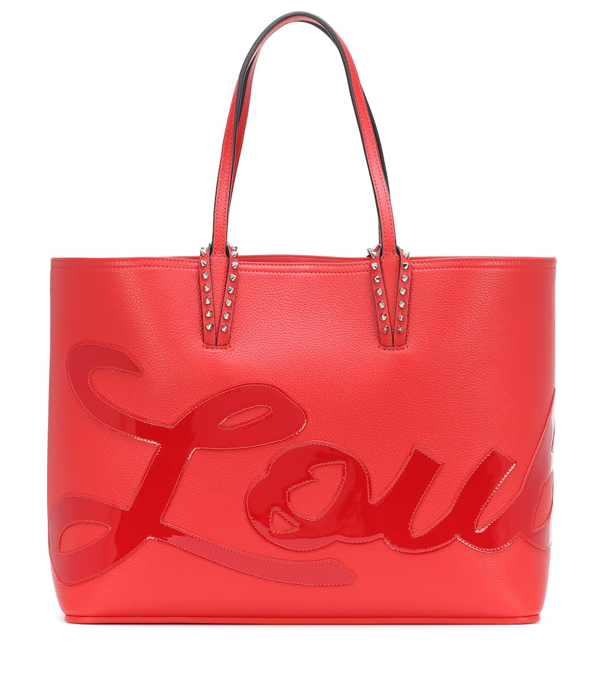 Christian Louboutin Cabata Medium Logo-appliqué Leather Tote Bag In Red ...