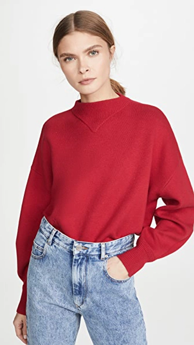 Isabel Marant Étoile Karl Crewneck Pullover Sweater In Red