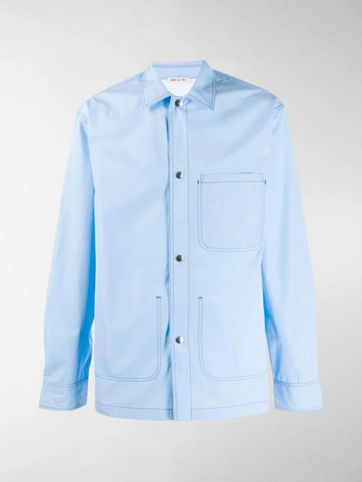 Marni Patch Pockets Shirt In Blue