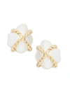 Kenneth Jay Lane Gold-plated Cultura Pearl Nugget Clip-on Earrings