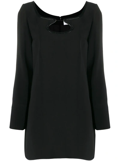 Courrèges Cut-out Detail Short Dress In Black