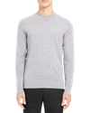 Theory Men's Regal Wool Crewneck Sweater In Cool Heather Grey