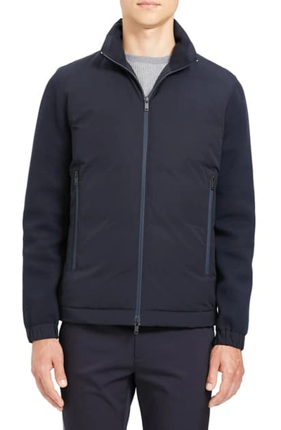 Theory Men's Alpine Diffusion-knit Jacket In Eclipse