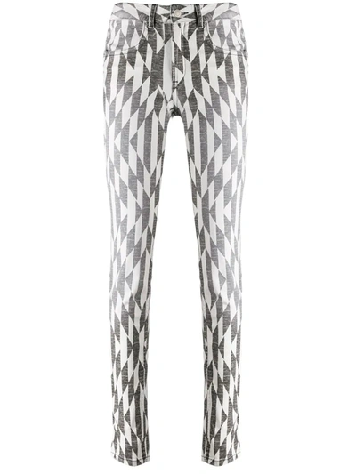 Isabel Marant Étoile Paro Geo-print High-rise Skinny Pants In Black