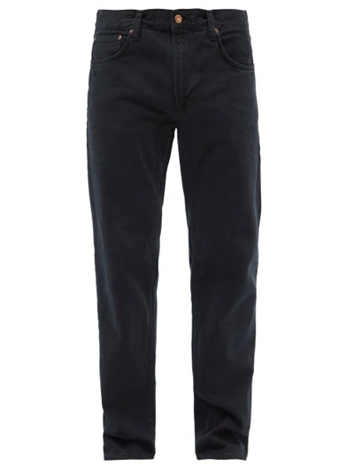 Nudie Jeans Gritty Jackson Organic-cotton Straight-leg Jeans In Dry True  Navy | ModeSens