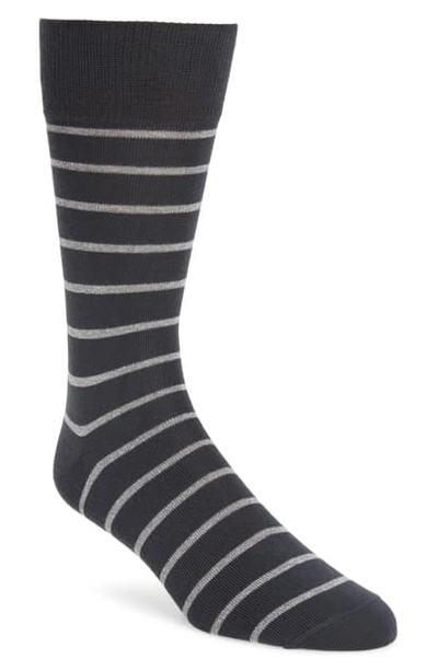 Paul Smith Ben Metallic Stripe Socks In Grey