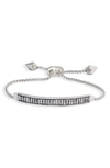 Kendra Scott Jack Rhodium-plated Bracelet In Rhodium/ Grey Gem White