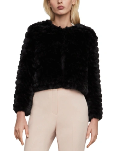 Bcbgmaxazria Faux Fur Shrug In Black