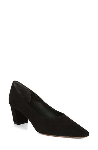 Vince Ania High-cut Suede Pumps In Black