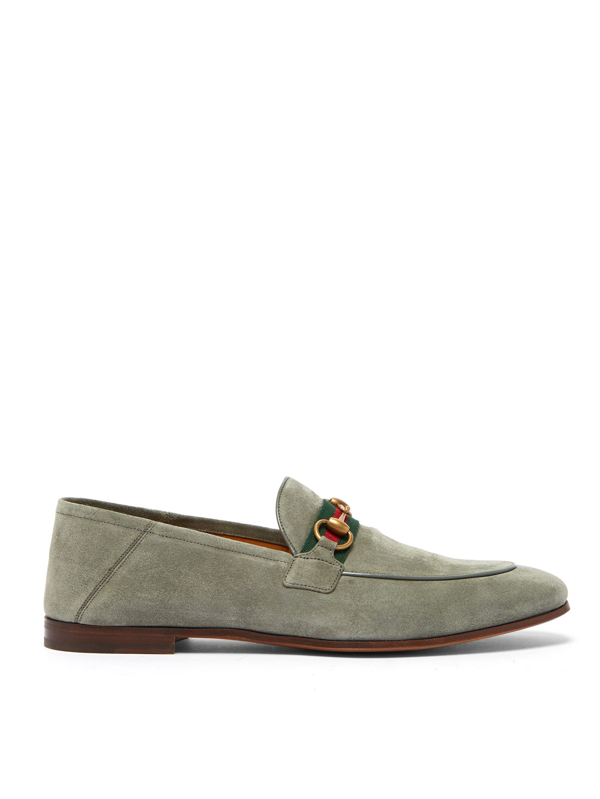 grey suede loafers