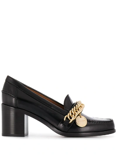 Givenchy Chunky High-heeled Loafers In Black