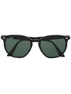 Ray Ban Matte-finish Hexagonal Frame Sunglasses In Black