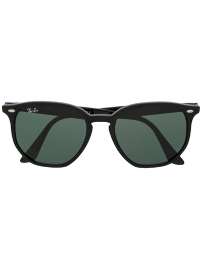 Ray Ban Matte-finish Hexagonal Frame Sunglasses In Black