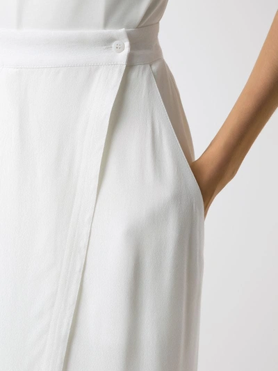 Osklen Wrap Crepe Trousers In White