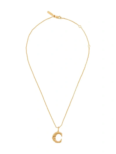 Chloé Letter C Pendant Necklace In Gold