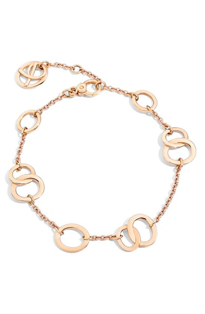 Pomellato Brera 18k Rose Gold Adjustable Chain Bracelet