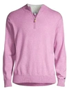 Peter Millar Crown Soft Quarter-zip Sweater In Lantana