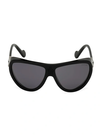 Moncler 61mm Shield Sunglasses In Black