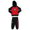 Nike Jordan Boys' Toddler Mashup Classics Hoodie And Jogger Pants Set In Black/red