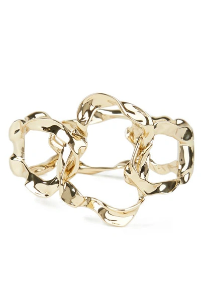 Alexis Bittar Crumpled 10k Goldplated Link Hinge Bracelet