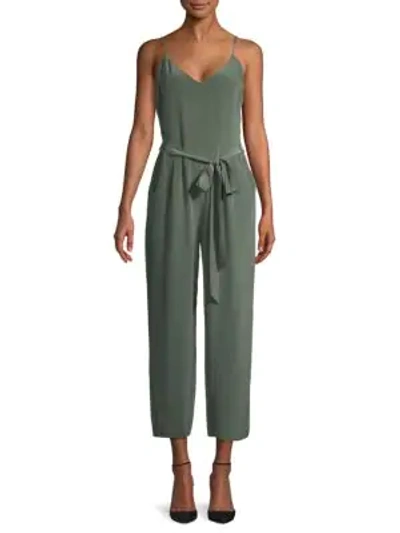 L Agence Jaelyn Silk Camisole Jumpsuit In French Moss