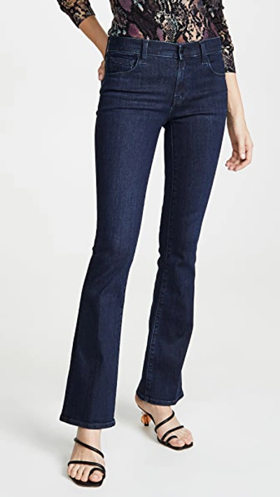 J Brand Sallie Mid Rise Boot Cut Jeans In Reality